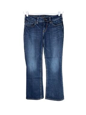 Silver Jeans Suki Capri Bootcut Dark Wash Jeans Women’s Size 29